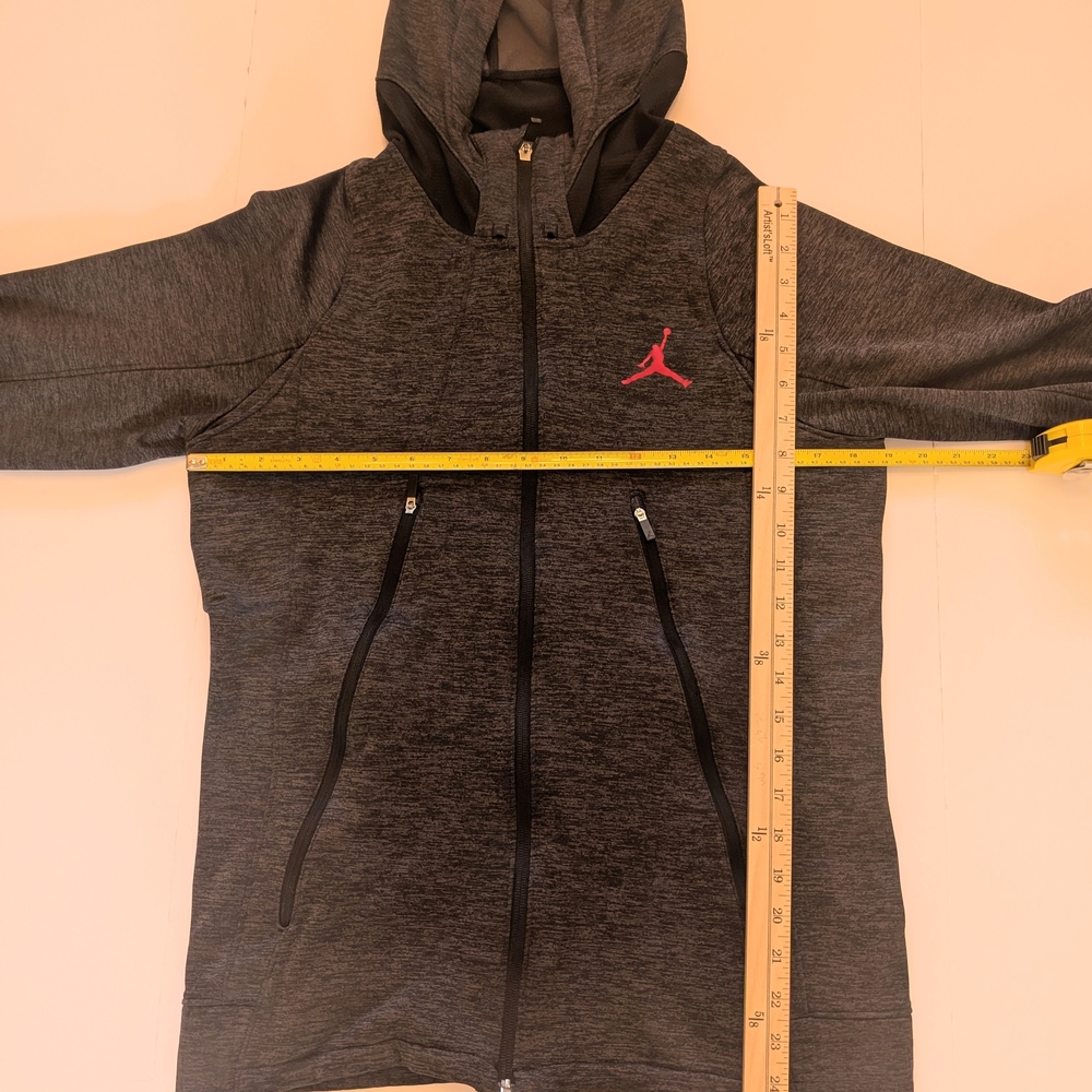 Nike Jordan Therma-FIT Full-Zip Hoodie Womens jacket Gray w Pink Jumpman - Picture 6 of 7
